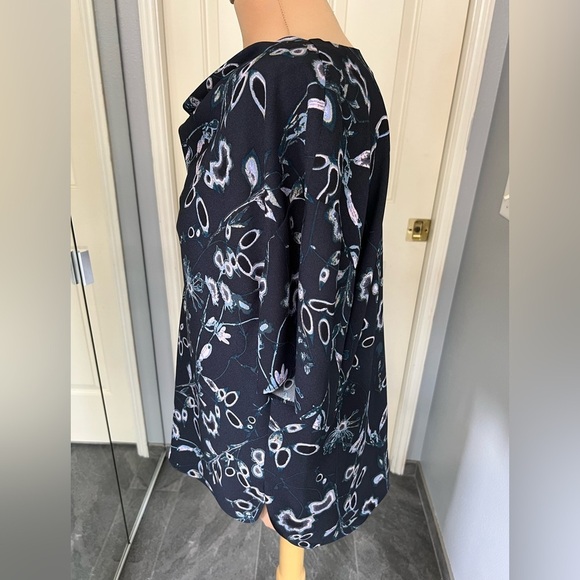 Nordstrom Abstract Floral‎ Print Cowl Neck Blouse - Picture 6 of 9